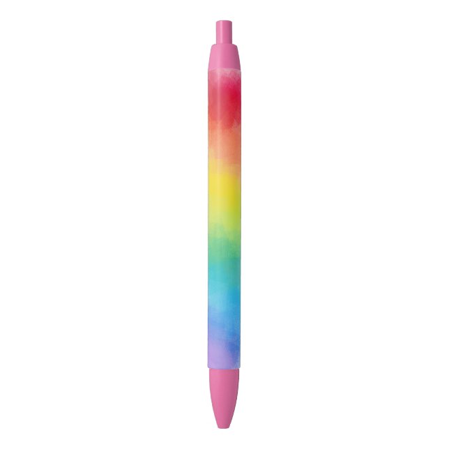 Red Pink Yellow Blue Purple Green Trend Colours Blue Ink Pen (Front Vertical)