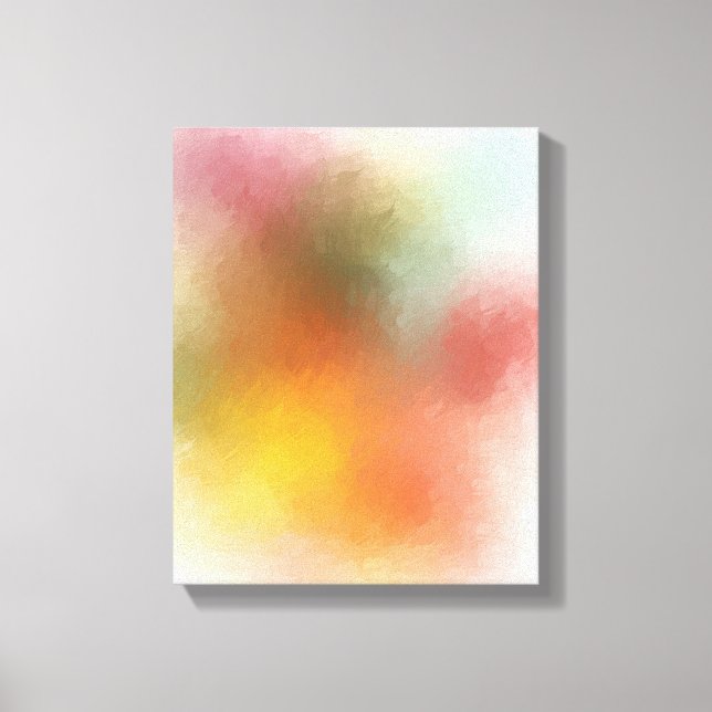 Red Pink Yellow Modern Blue Purple Green Colourful Canvas Print (Front)