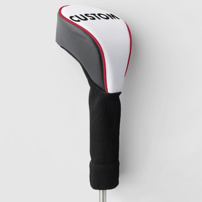 RED Piping Custom Golf Driver Headcover Blank (Angled)