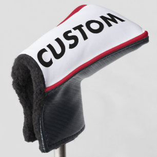RED Piping Custom Golf Putter Headcover Blank