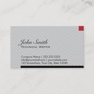 Red Pixel Technical Writer Business Card