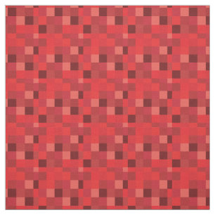 Red Pixelated Pattern   Gamer Fabric