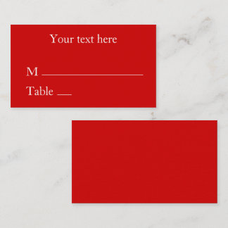 Red Place Cards / Name Cards