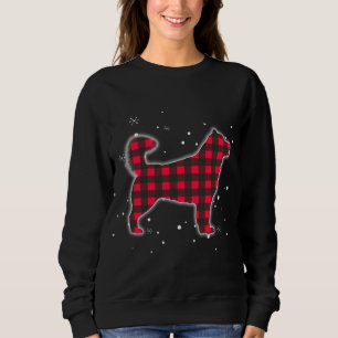 Red Plaid Alaskan Malamute Matching Buffalo Family Sweatshirt