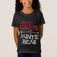 Red Plaid Auntie Bear Buffalo Family Mama Pajama C