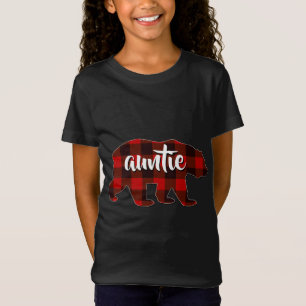 Red Plaid Auntie Buffalo Matching Family Pajama Ch T-Shirt