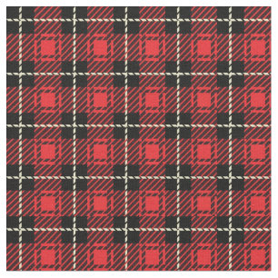 Red Plaid Background Fabric