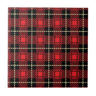 Red Plaid Background Tile