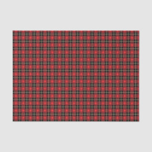 Red Plaid Background Tissue Paper