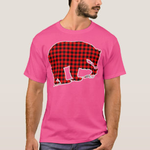Red Plaid Bear 1703 T-Shirt