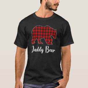 Red Plaid Bear Christmas Pajama Daddy Matching Fam T-Shirt