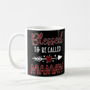 Red Plaid Blessed To Be Called Mamaw Mothers Day C Coffee Mug
