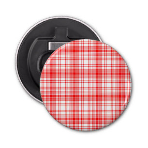 Red Plaid Bottle Opener