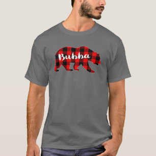 Red Plaid Bubba Bear Buffalo Family Pajama Christm T-Shirt
