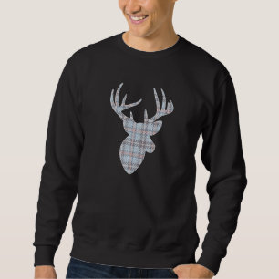 Red Plaid Buffalo Boyor Girl Plaid Deer Head Chris Sweatshirt
