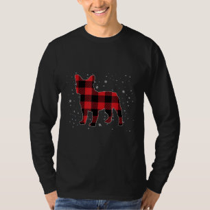 Red Plaid Buffalo French Bulldog Dog Christmas Paj T-Shirt
