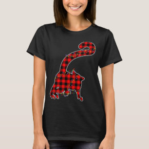 Red Plaid Buffalo Lemur Xmas Light Matching Pajama T-Shirt