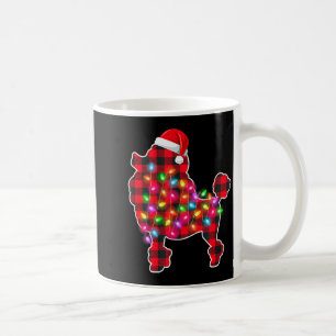 Red Plaid Buffalo Odle Dog Christmas Lights Pajama Coffee Mug