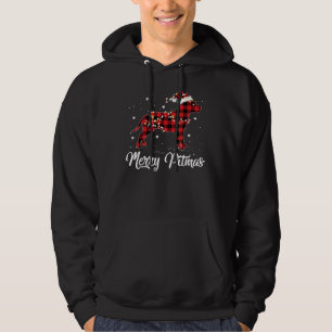 Red Plaid Buffalo Pitbull Merry Pitmas Pit Bull Ch Hoodie