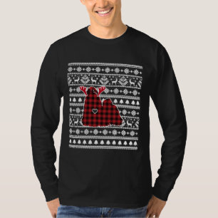 Red Plaid Buffalo Pomeranian Dog Christmas Pyjamas T-Shirt