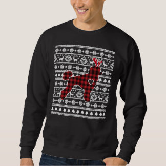 Red Plaid Buffalo Poodle Dog Christmas Pyjamas Xma Sweatshirt
