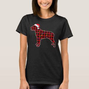 Red Plaid Buffalo Rottweiler Dog Christmas Pyjamas T-Shirt