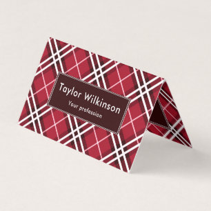Red Plaid Business Card