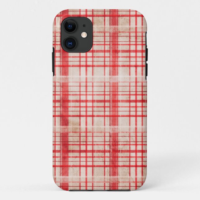 Red Plaid Case-Mate iPhone Case (Back)