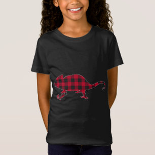 Red Plaid Chameleon Christmas Matching Buffalo Fam T-Shirt
