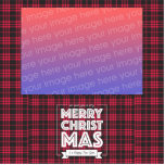 Red plaid  Christmas Border Photo  Cutout Standing Photo Sculpture<br><div class="desc">Red plaid Christmas Border Photo cutout . Personalise with the photo of your choice</div>