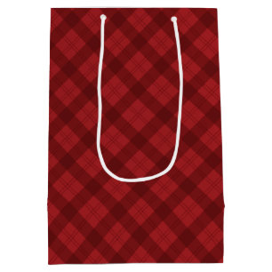 Red Plaid Christmas Gift Medium Gift Bag