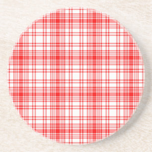 Red Plaid Coaster