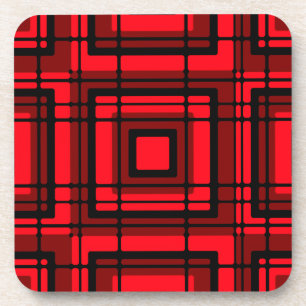 Red Plaid Coaster