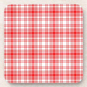 Red Plaid Coaster