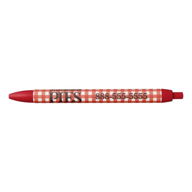 Red Plaid Country Picnic Homemade Pies Pen (Front)