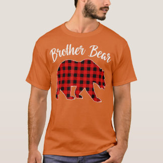 Red Plaid Cousin Bear Matching Buffalo Family Paja T-Shirt