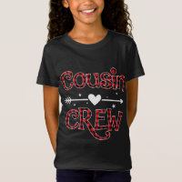 Red Plaid Cousin Crew Funny Family Matching Christ