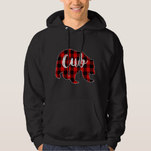 Red Plaid Cub Bear Matching Family Buffalo Christm Hoodie