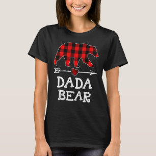 Red Plaid Dada Bear Matching Family Buffalo Christ T-Shirt