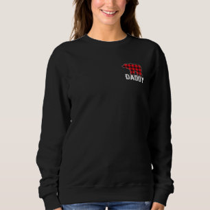 Red Plaid Daddy Buffalo Matching Family Dad Pajama Sweatshirt