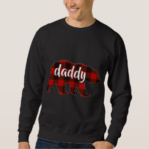 Red Plaid Daddy Buffalo Matching Family Pop Pajama Sweatshirt