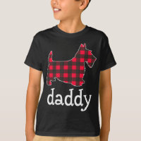 Red Plaid Daddy Scottie Dog Christmas Matching Fam