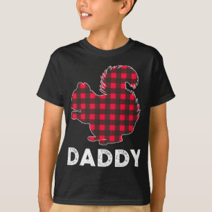Red Plaid Daddy Squirrel Christmas Matching Family T-Shirt