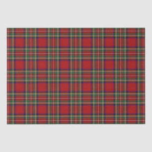 Red Plaid Design Tissue Paper
