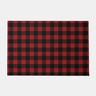 Red Plaid Doormat