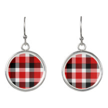 Red Plaid Earrings