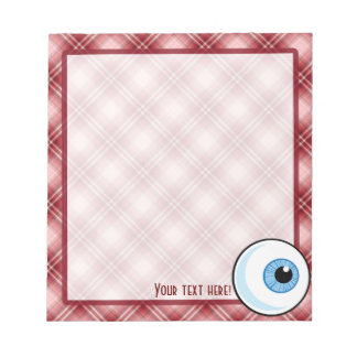 Red Plaid Eyeball Notepad