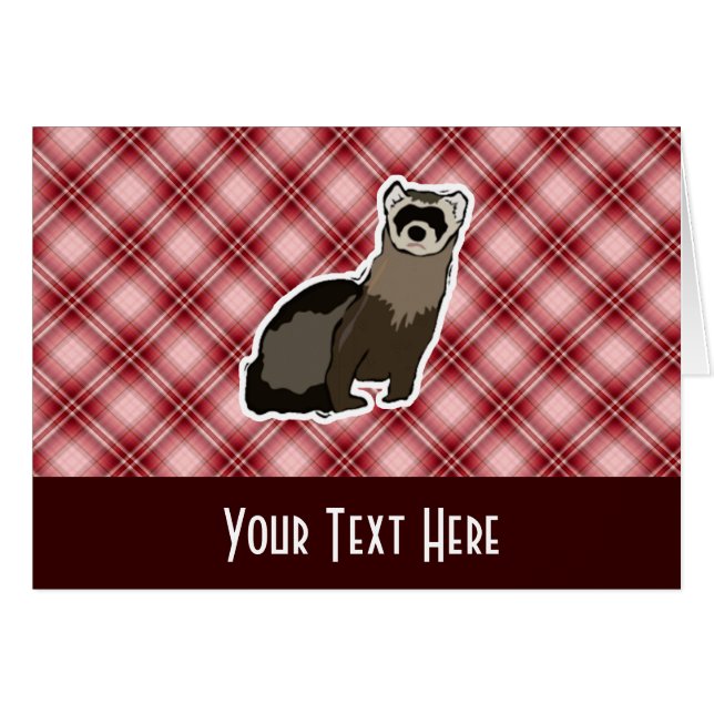 Red Plaid Ferret (Front Horizontal)