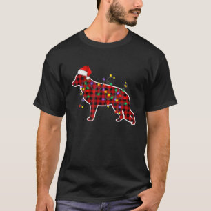 Red Plaid German Shepherd Christmas Pyjamas Family T-Shirt