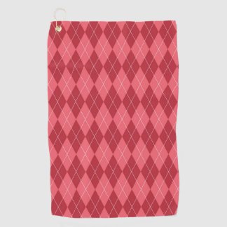Red Plaid Golf Towel